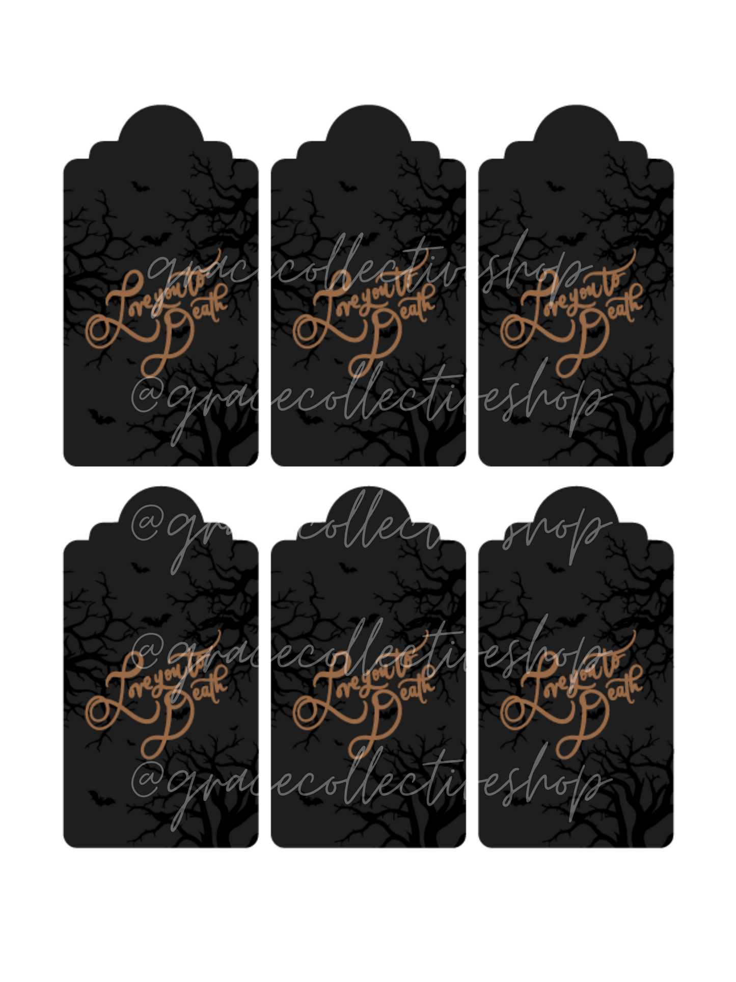 Mini set imprimible de romance vintage para Halloween