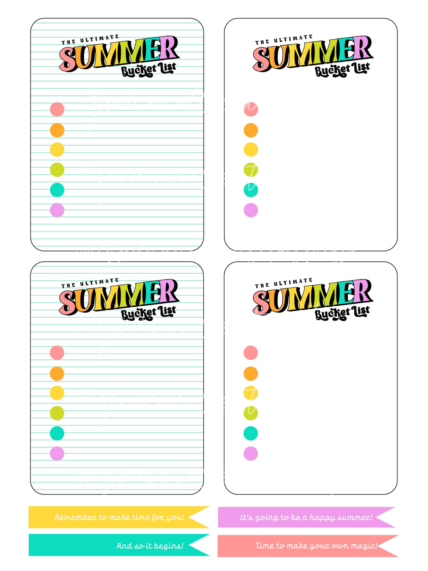 Summer Kickoff | Activity Set