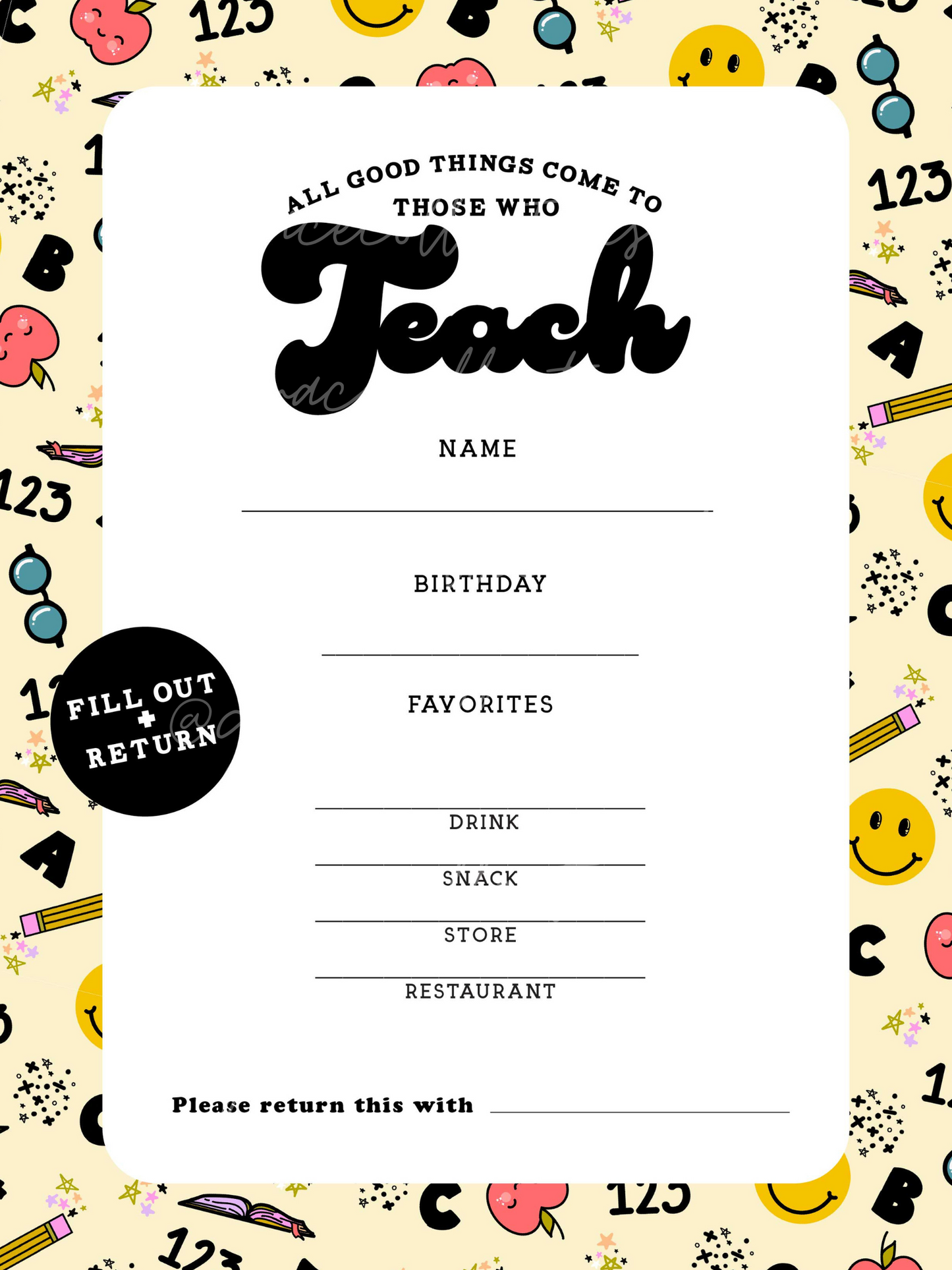 Bold Back to School | Printable Party Set