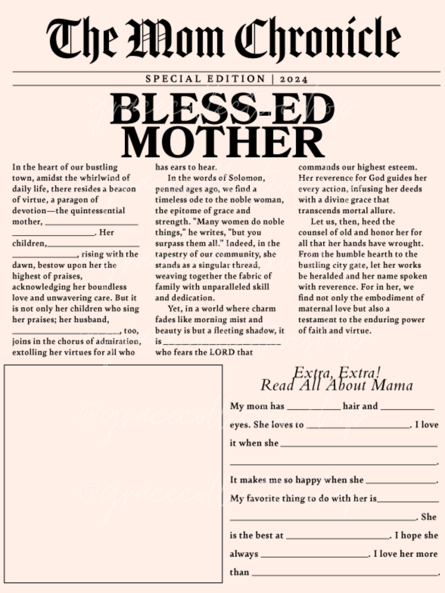 Mother's Day | For Every Mama Activity Set