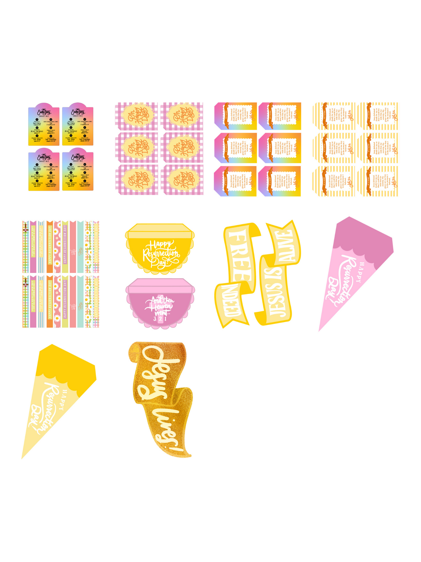 Happy Resurrection Day | Christian Easter Printable Set