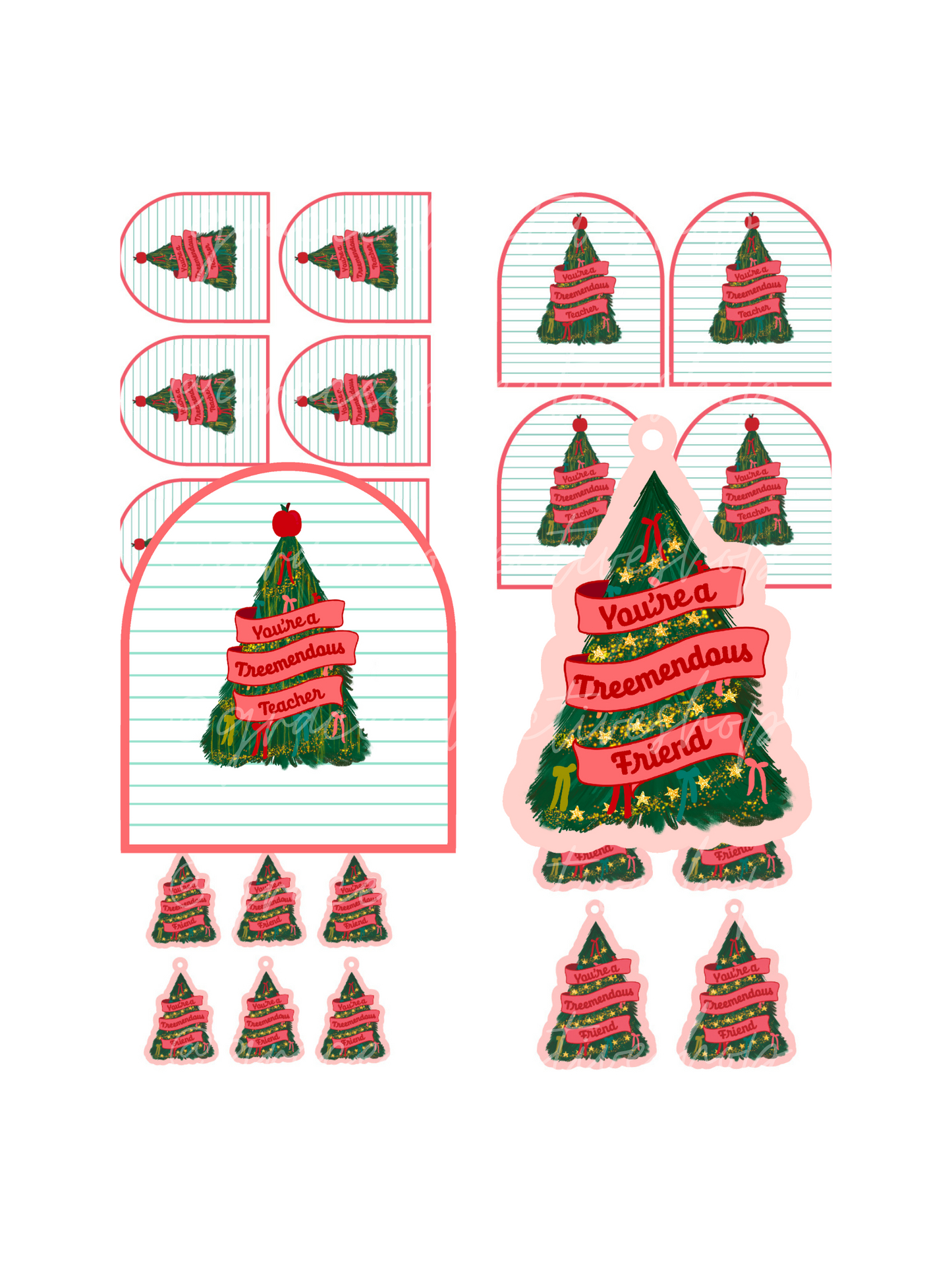 Teacher + Classmate Christmas Gift Tag Set | Printable Collab with @kristensellentin