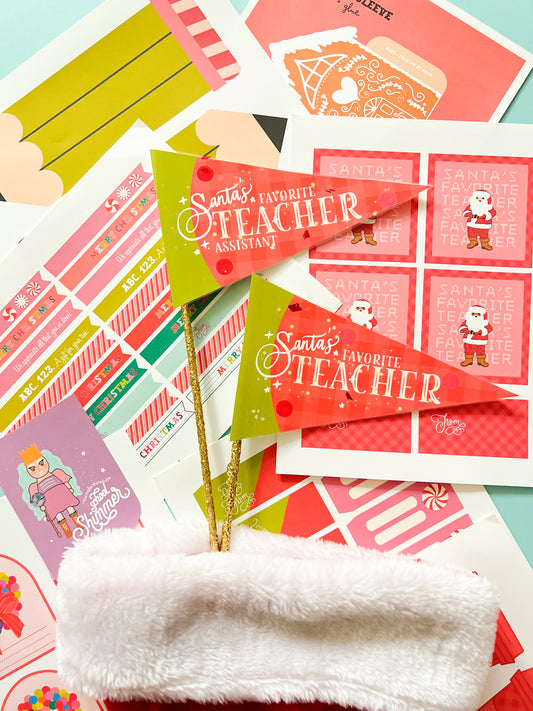 Merry Teachmas Christmas Tags for Teachers and Staff  | Printable Set