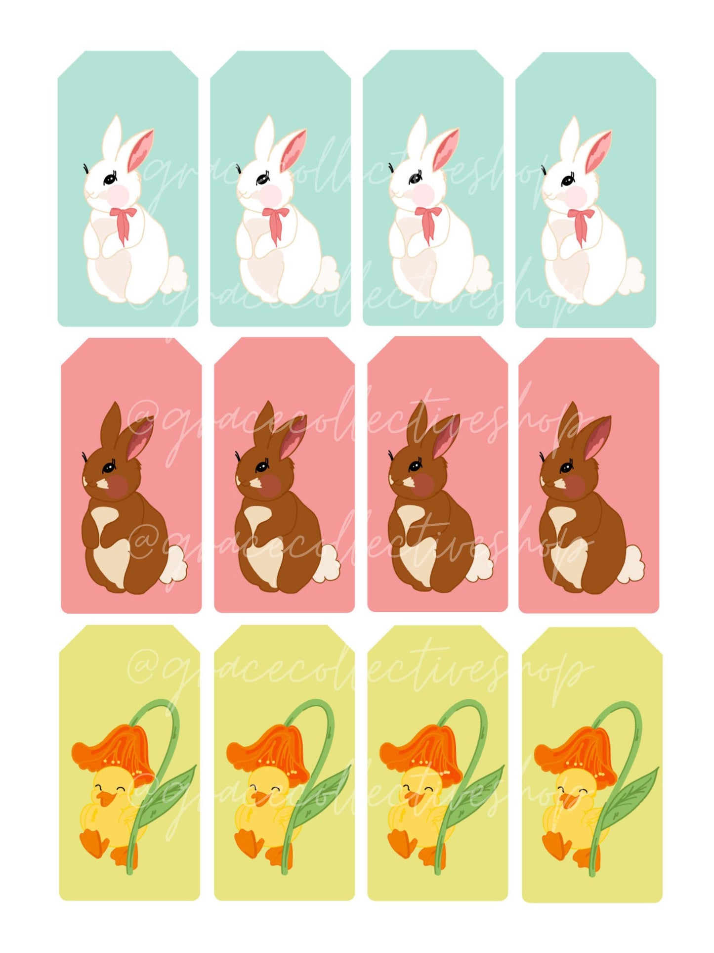 Easter Tags + Flags 24| Printable Set