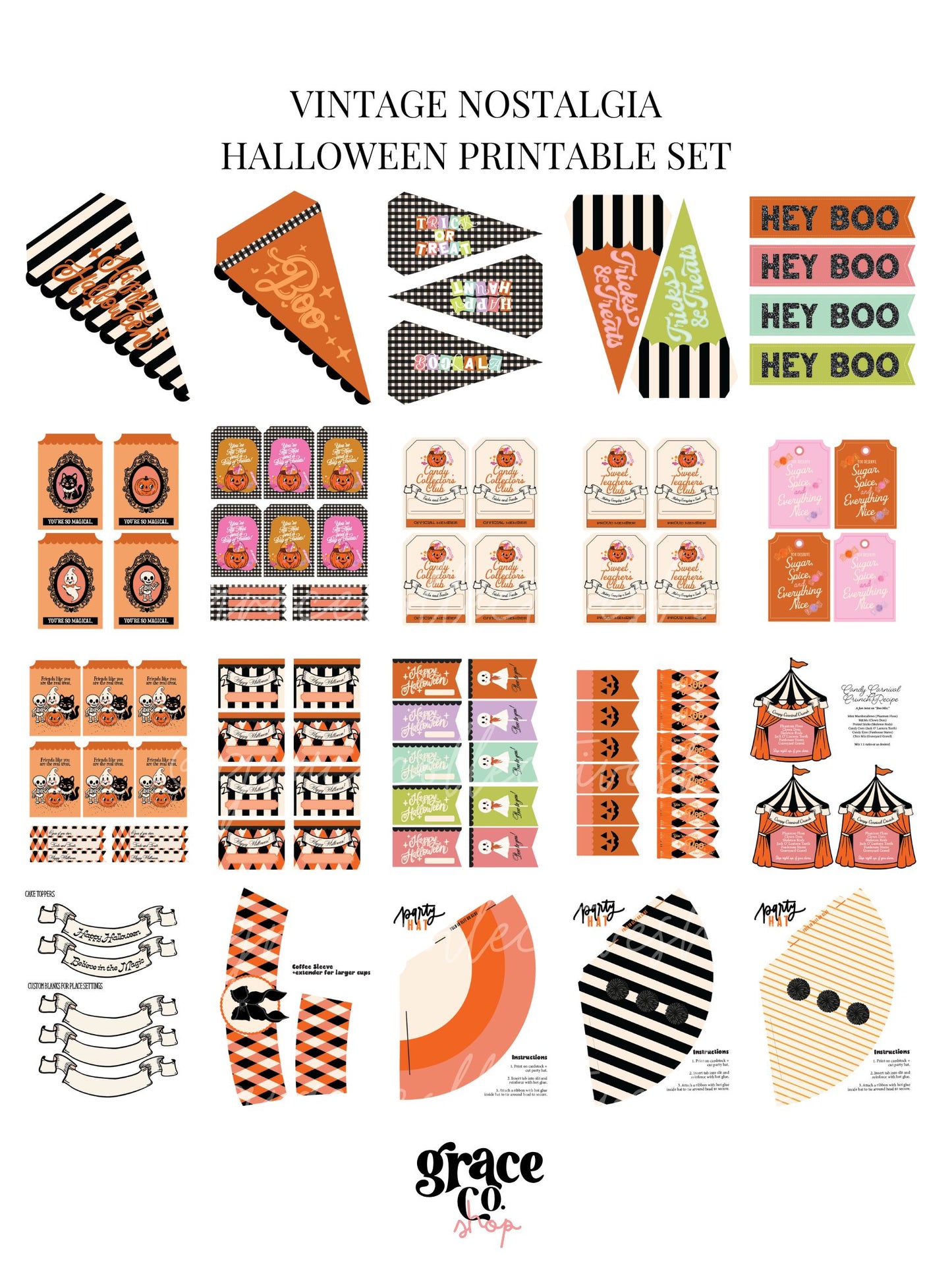 Vintage Nostalgia Halloween | Printable Party Set