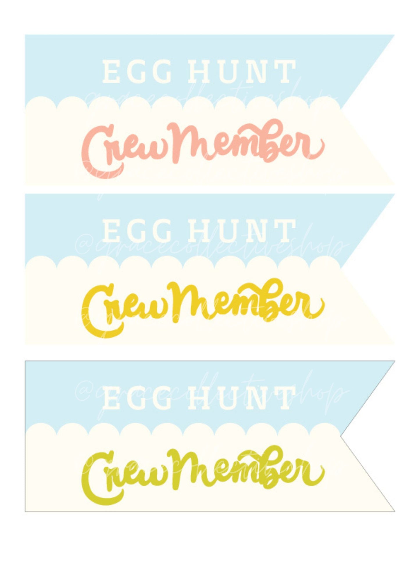 Easter Cottage Tags + Pennant Flags 25 | Printable Set