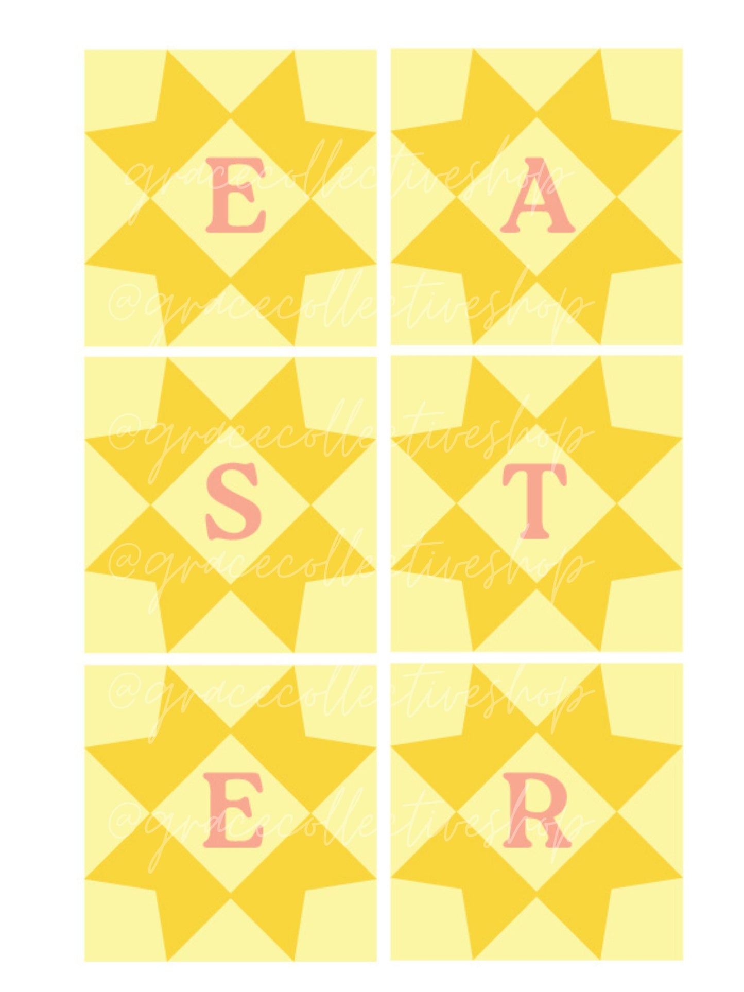 Easter Cottage Tags + Pennant Flags 25 | Printable Set