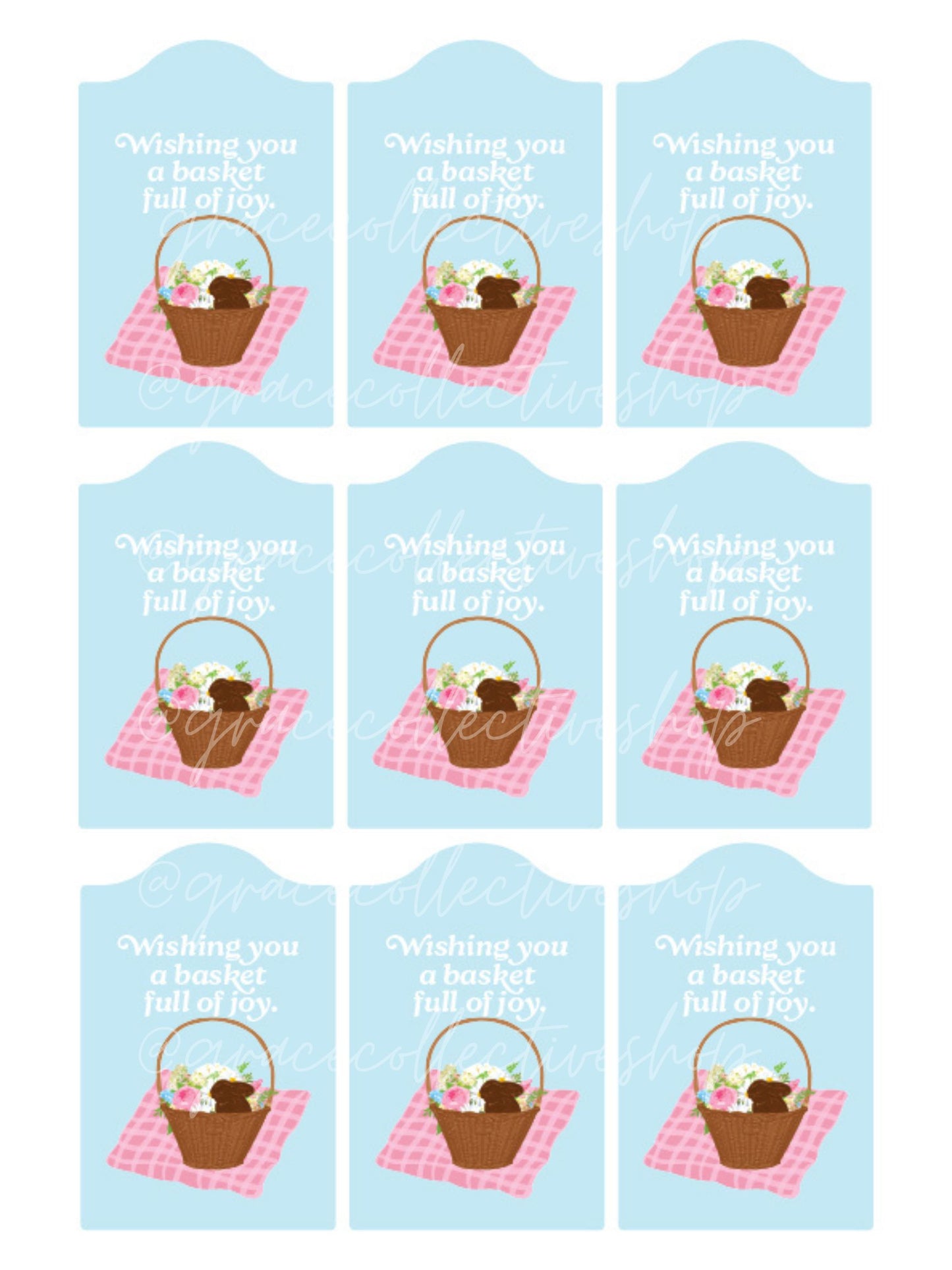 Easter Cottage Tags + Pennant Flags 25 | Printable Set