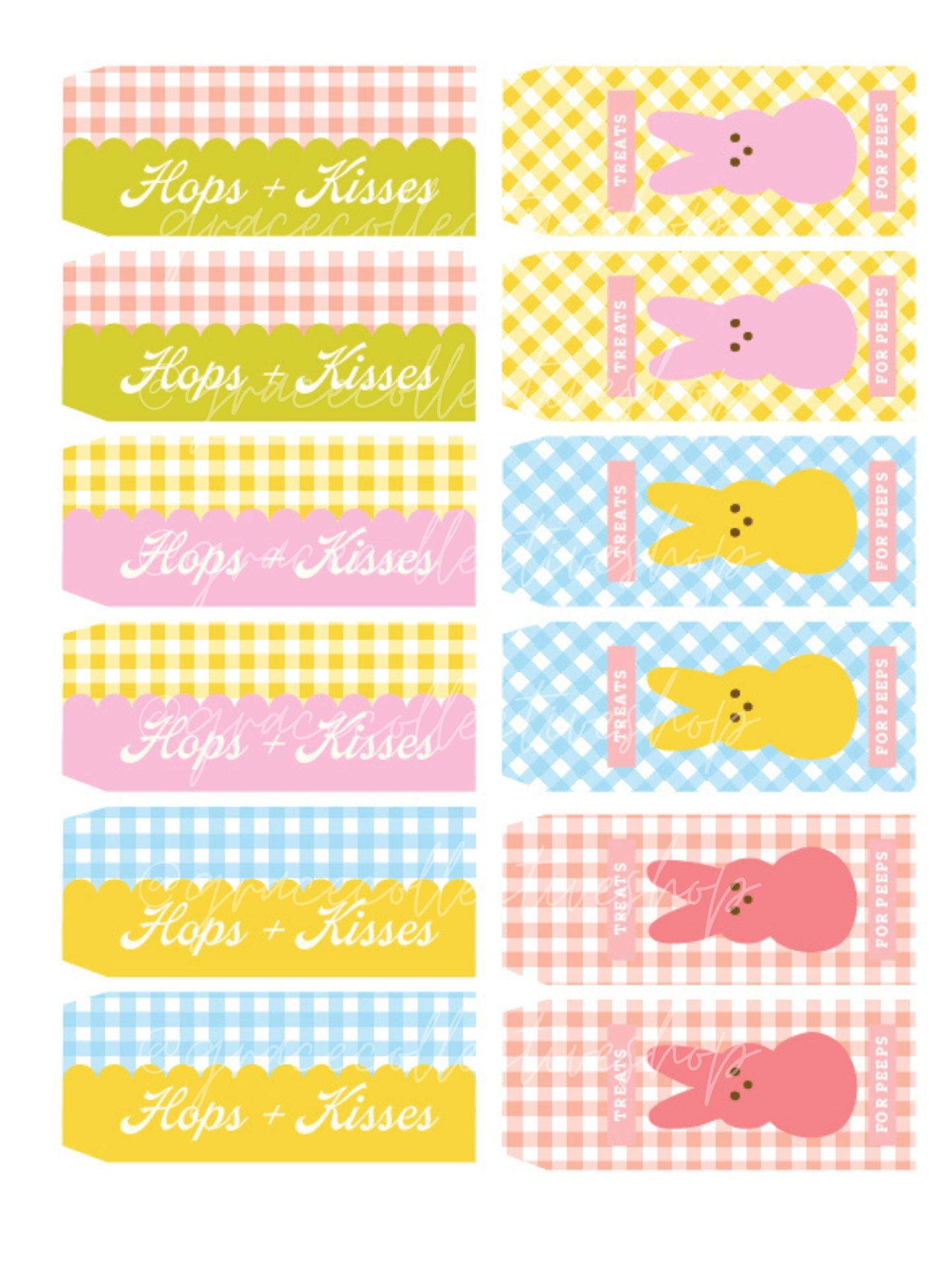Easter Cottage Tags + Pennant Flags 25 | Printable Set