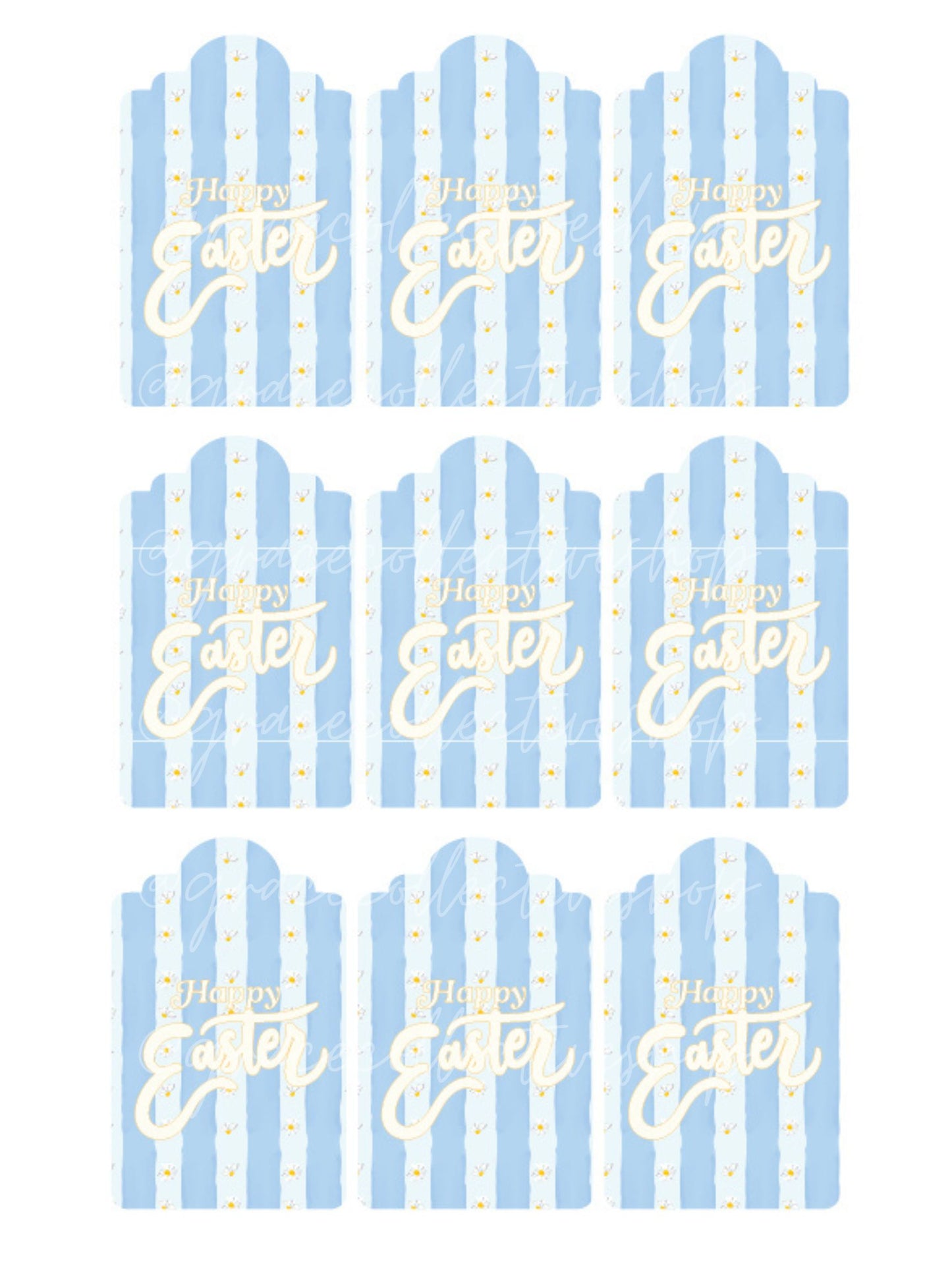 Easter Cottage Tags + Pennant Flags 25 | Printable Set