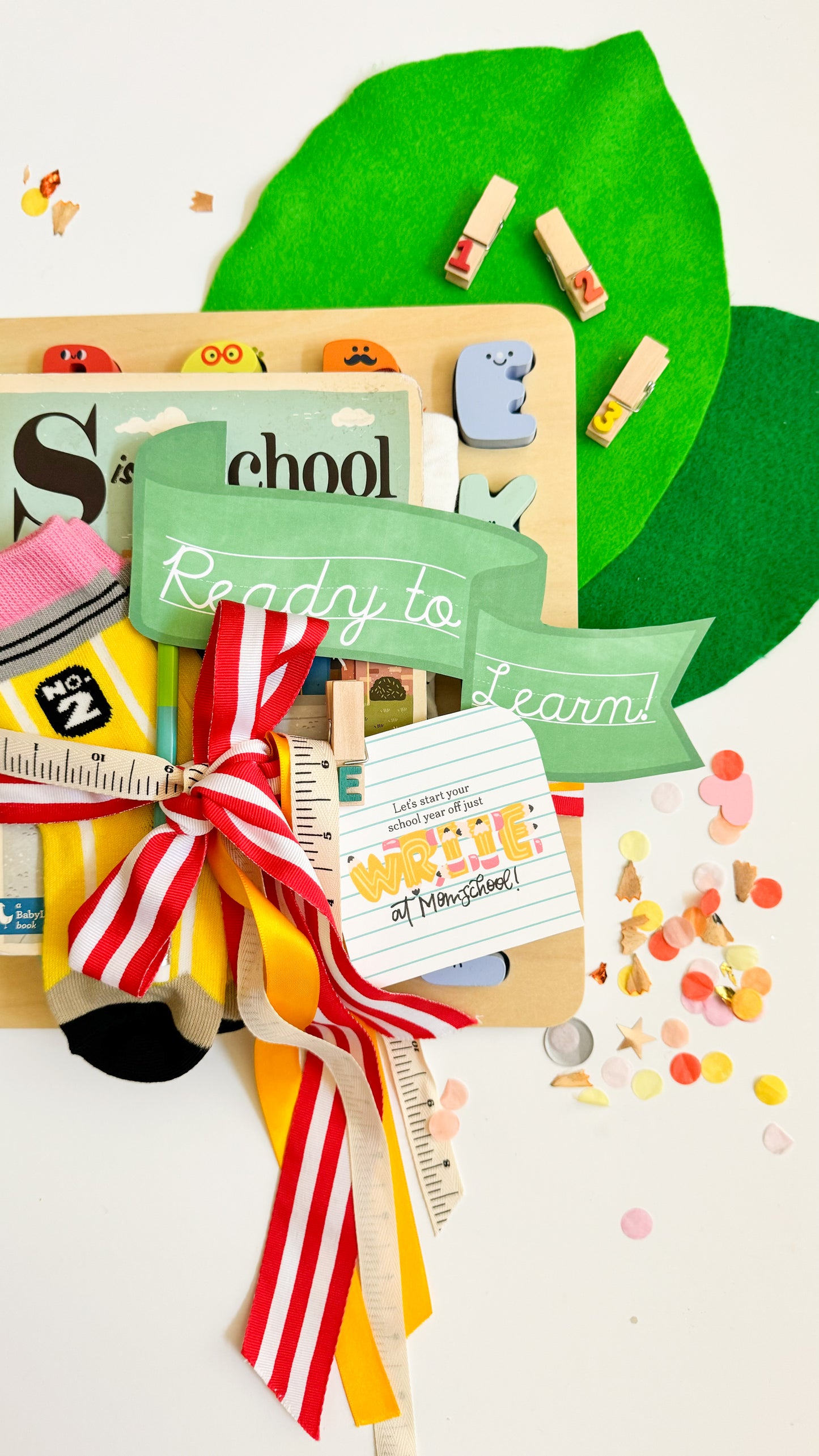 Set de fiesta imprimible para la vuelta al cole con la escuela