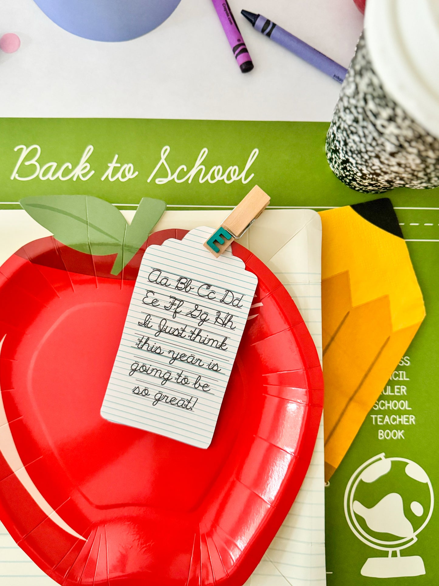 Set de fiesta imprimible para la vuelta al cole con la escuela