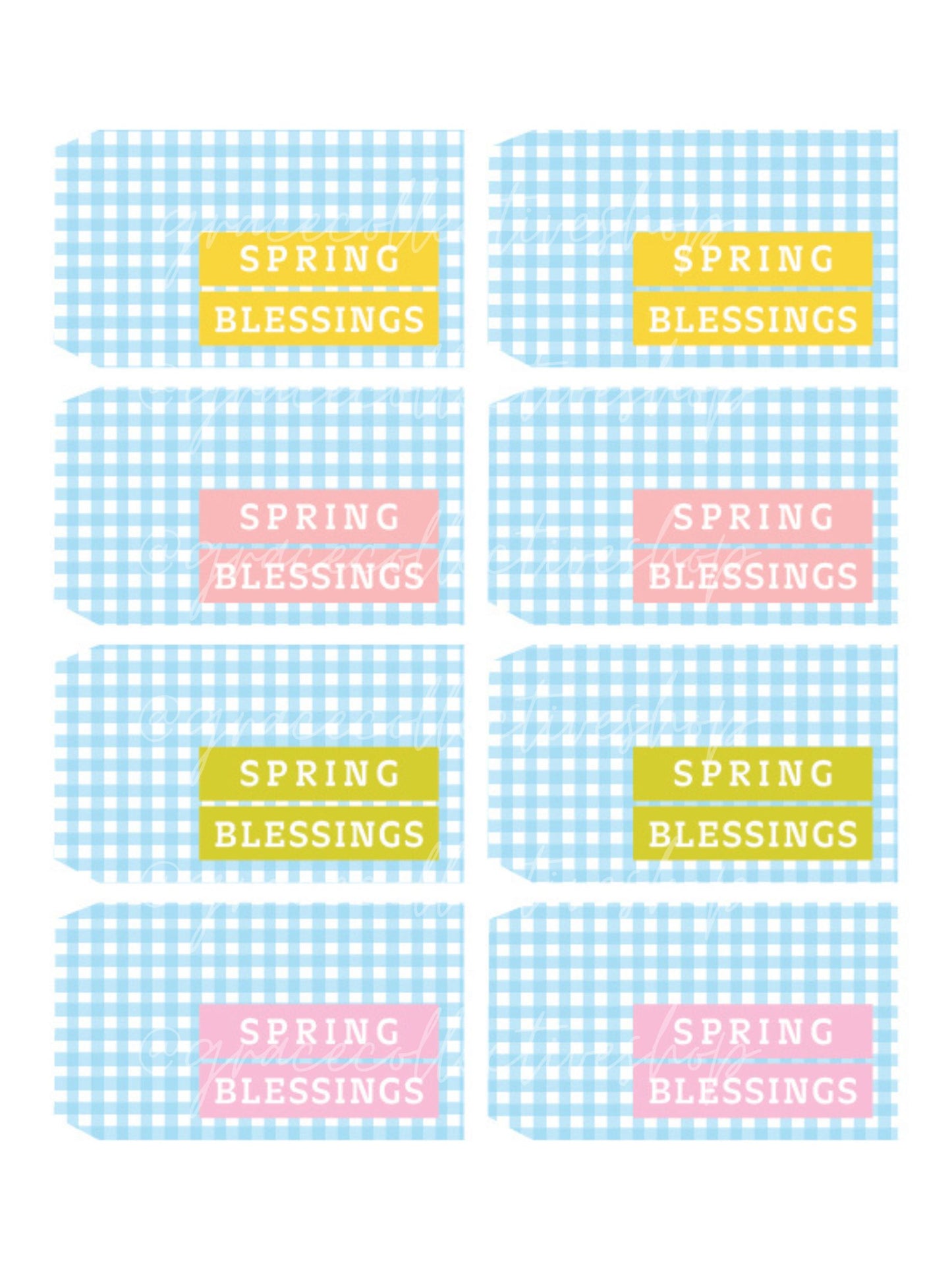 Easter Cottage Tags + Pennant Flags 25 | Printable Set