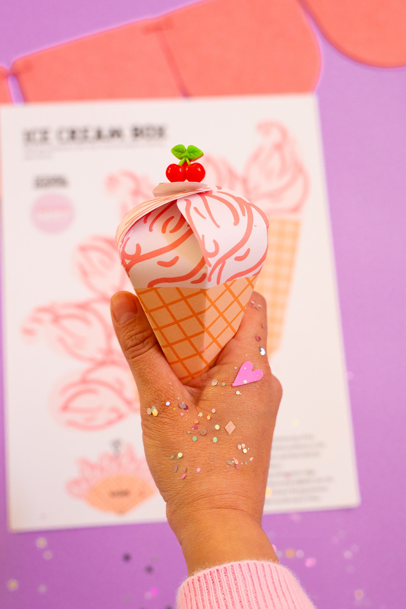 Ice Cream Cone Box | Valentine's Collab with @kristensellentin