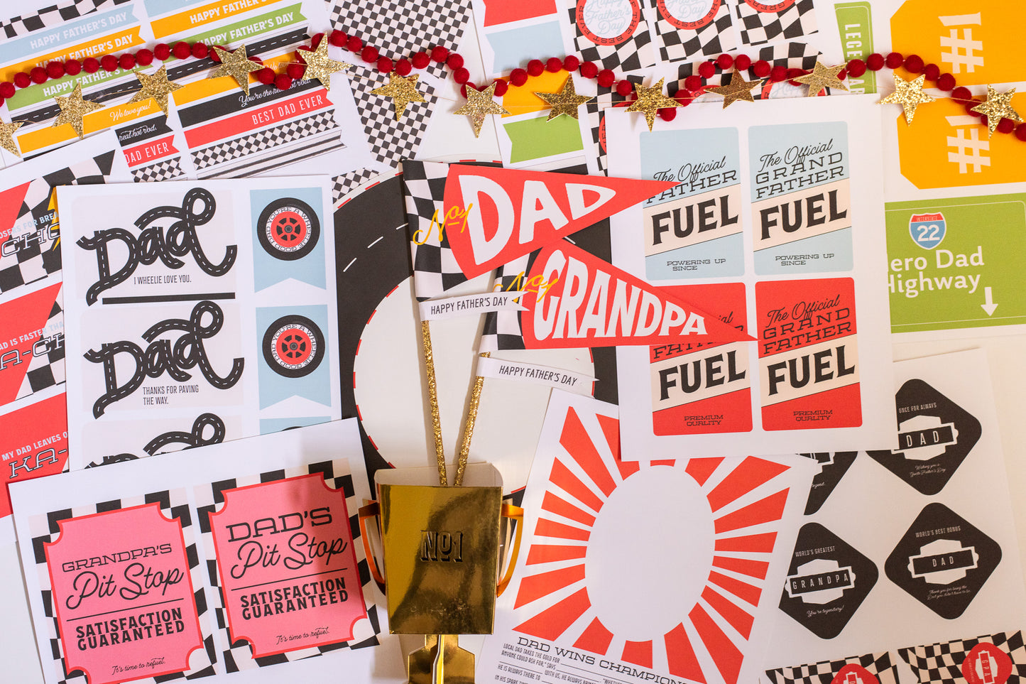 Father's Day Racecar Theme | Printable Party Set