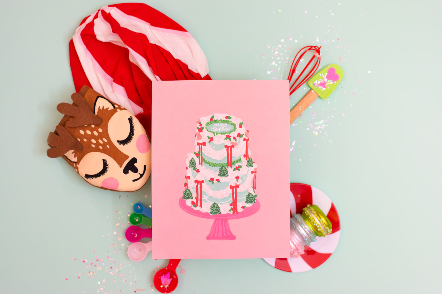Vintage Christmas Cake | Printable Art