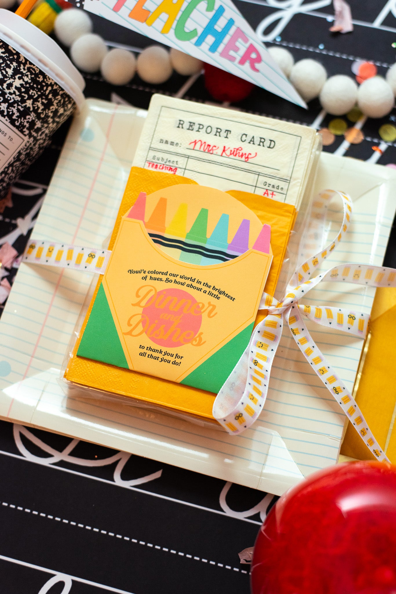 Teacher Appreciation Dinner and Dishes Version | Mini Printable Set