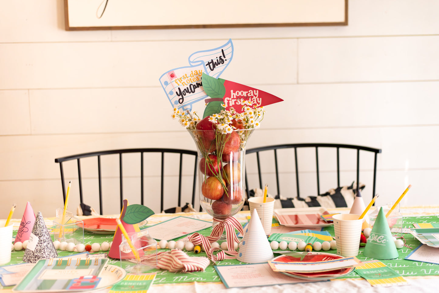 Printable A-Z Alphabet Chalkboard Table Runner Banner – Back to School