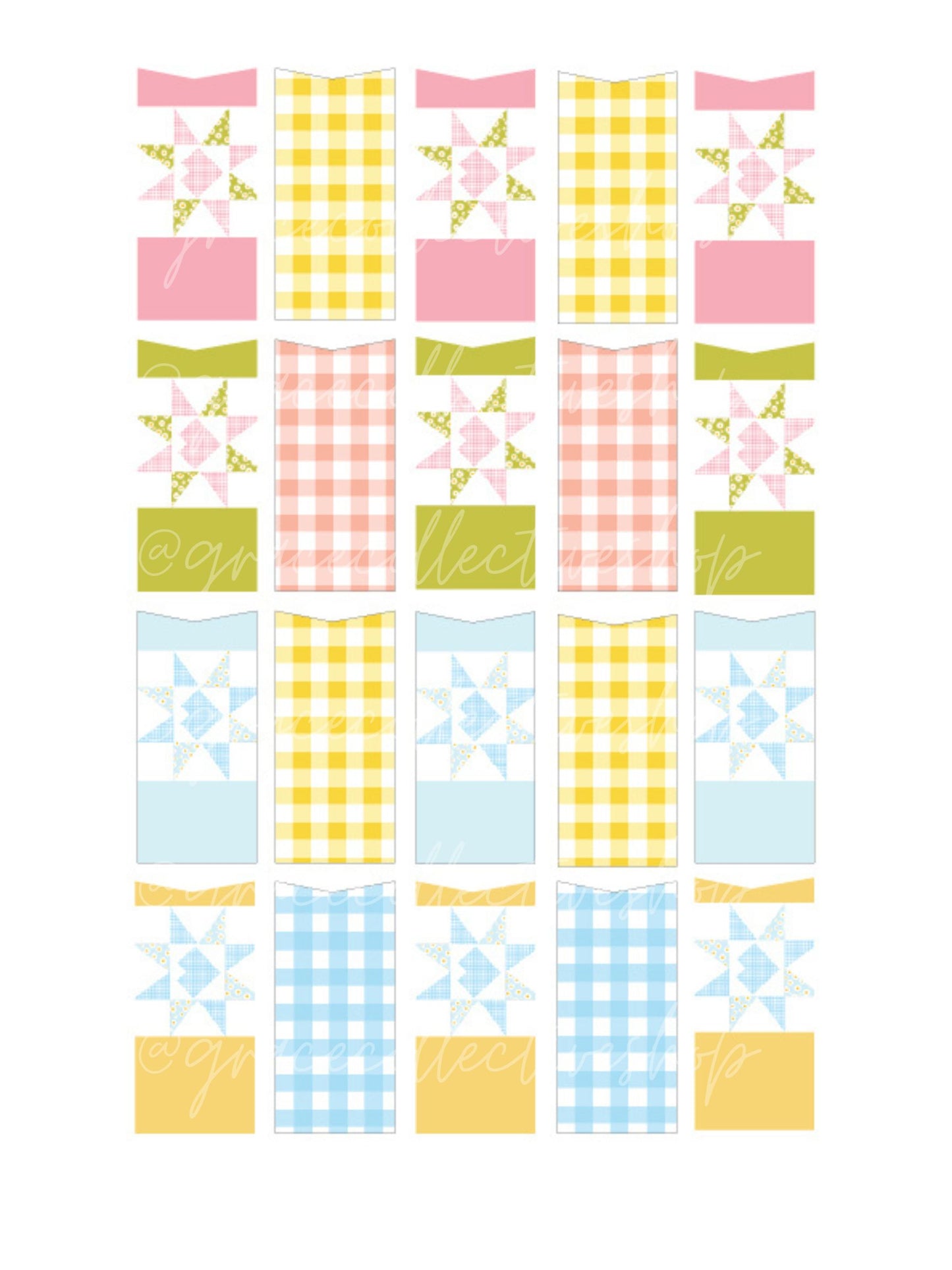 Easter Cottage Tags + Pennant Flags 25 | Printable Set