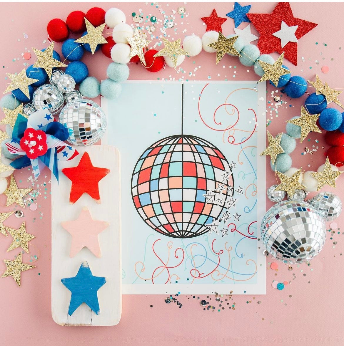 4th of July Disco Party | Printable Art
