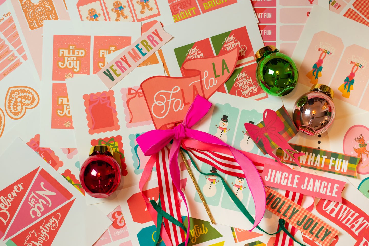 Merry + Bright | Christmas Printable Party Set