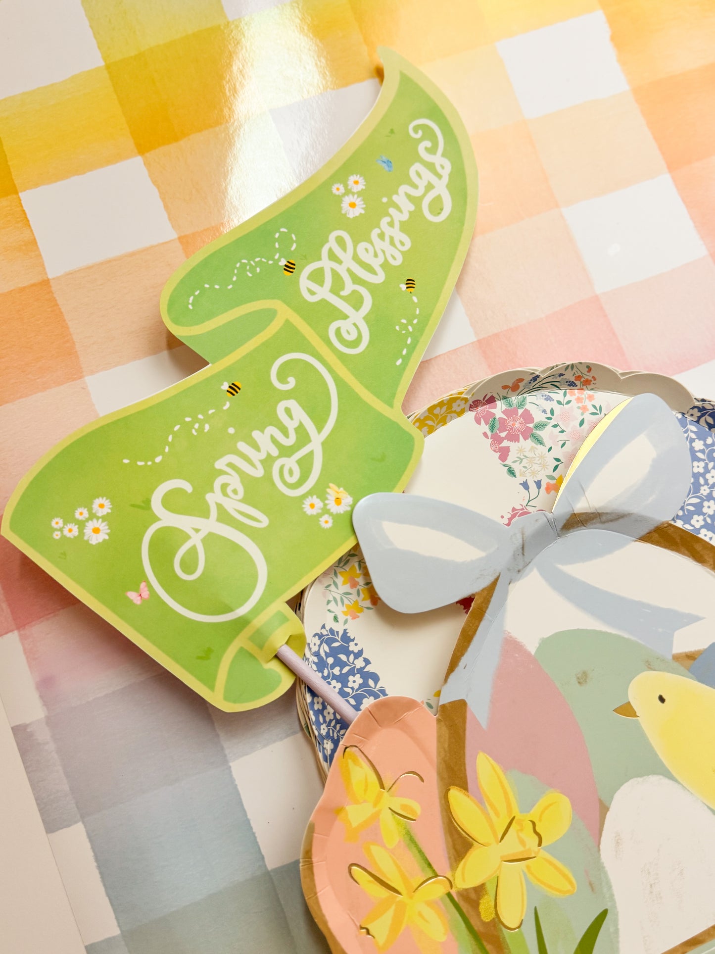 Spring Blessings | Spring Whimsy Pennant Flag