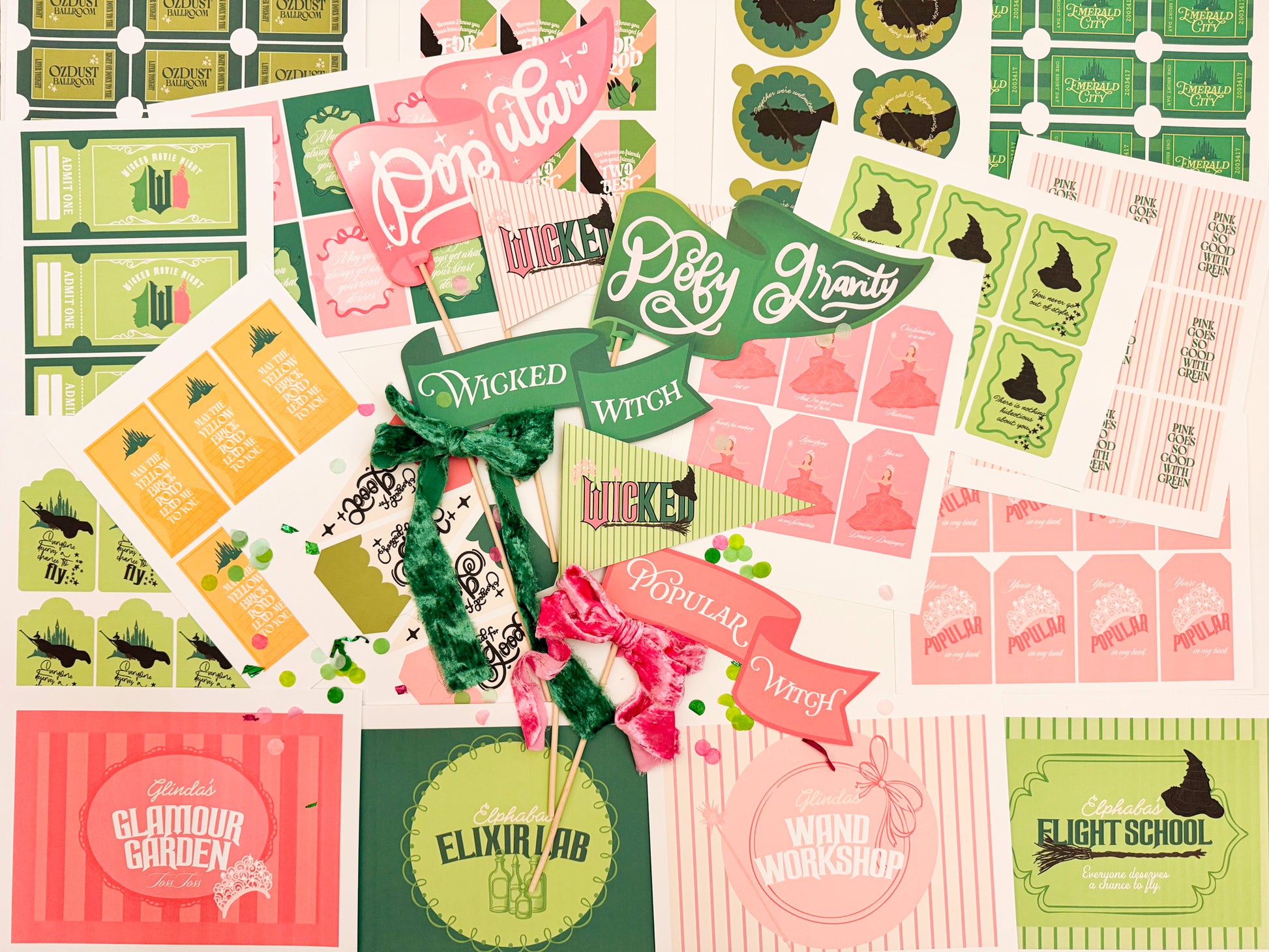 Wicked party printable set