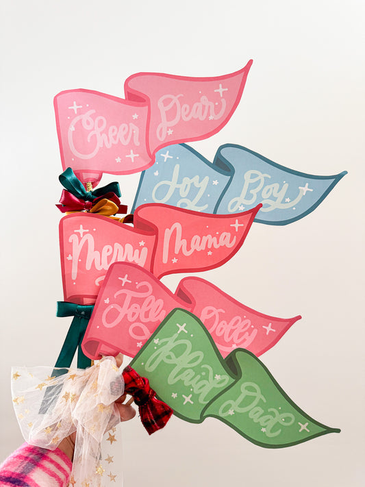 Christmas Family Pennant Flags | Mini Printable Set