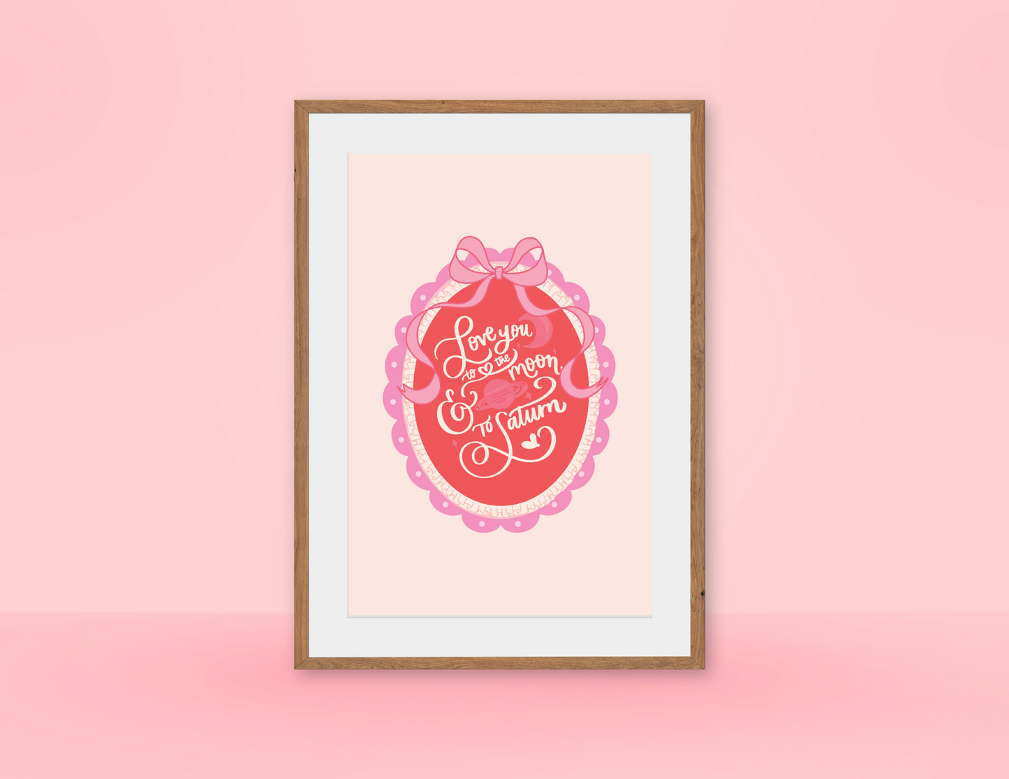 Love You to the Moon and to Saturn. | Valentine Printable Art