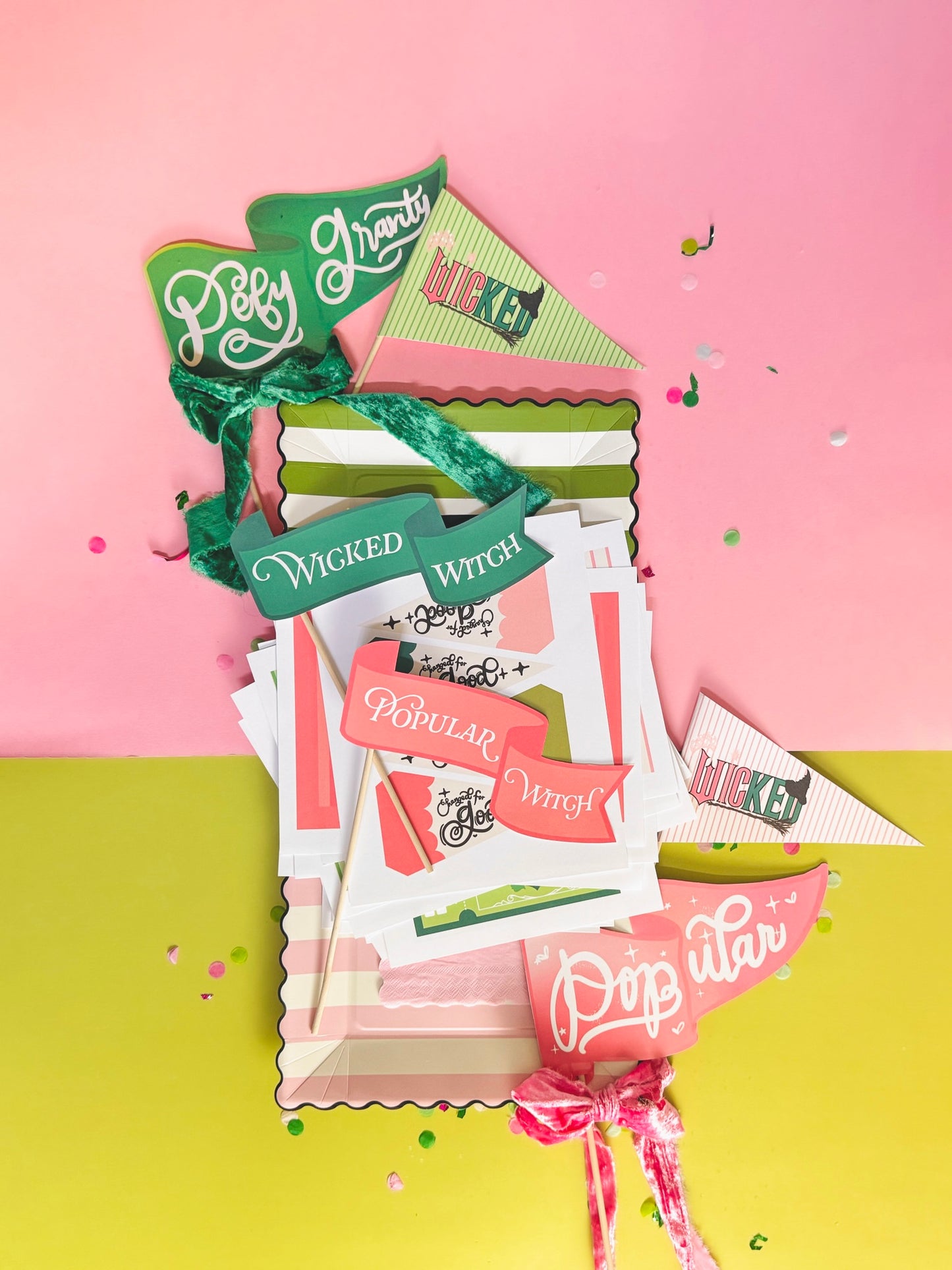 Pink Witch Green Witch Emerald Magic | Printable Party Set