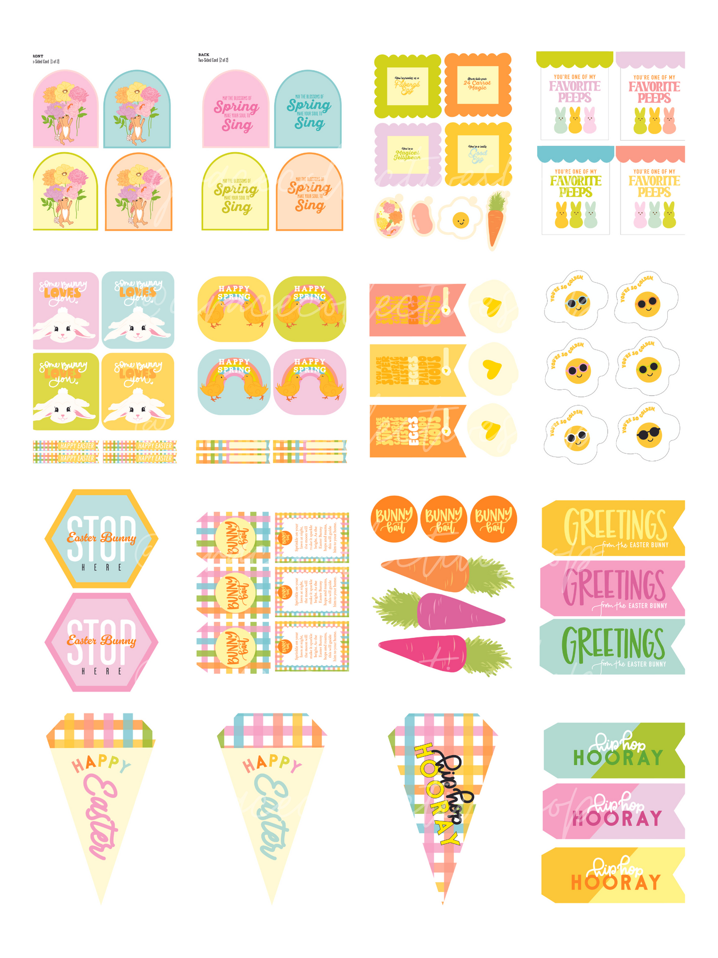 Easter Tags + Flags 23 | Printable Set