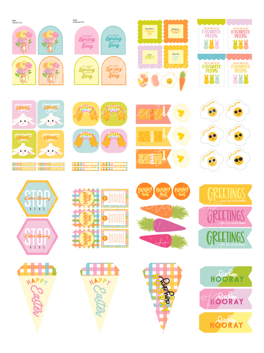 Easter Tags + Flags 23 | Printable Set