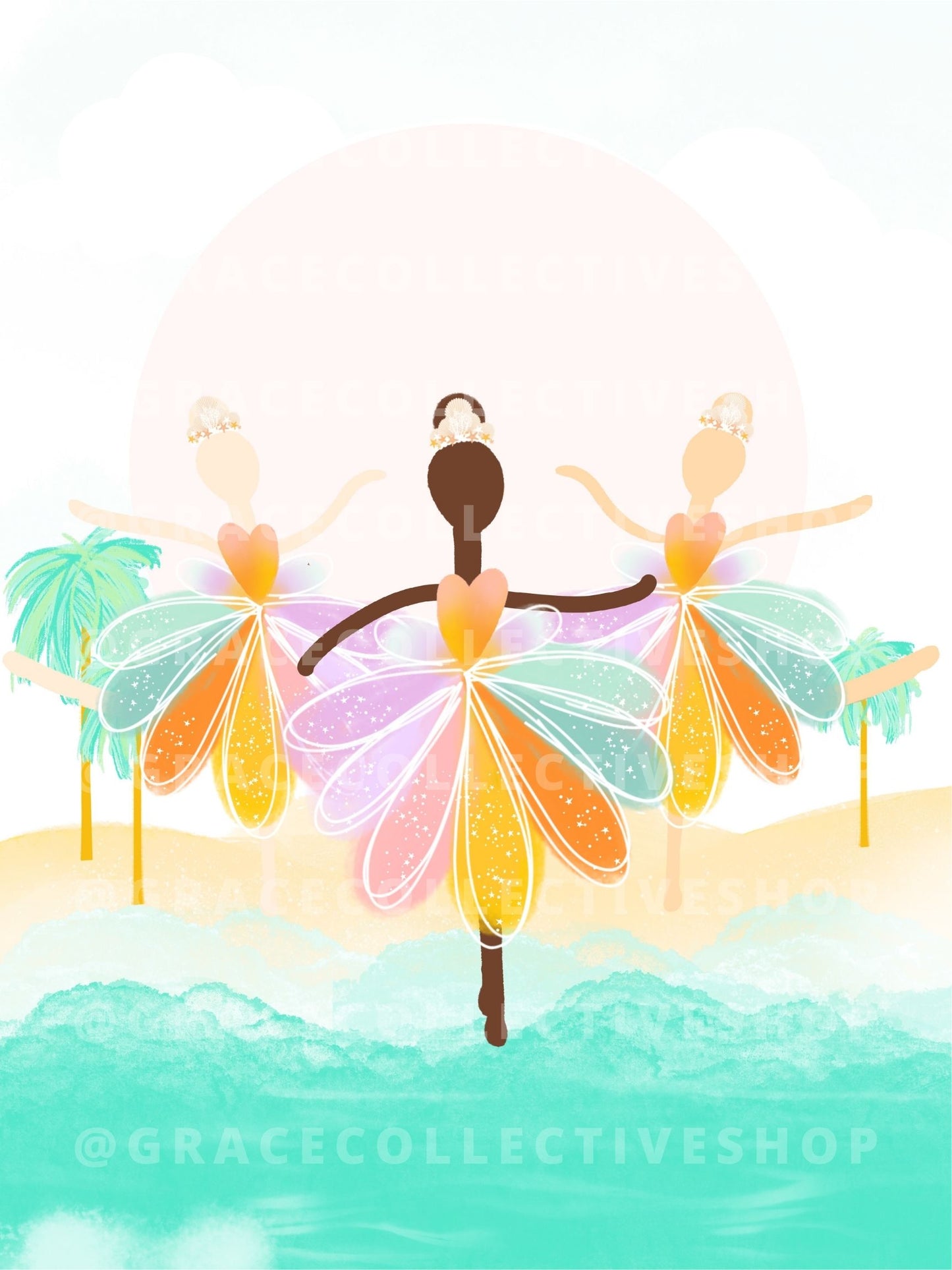 Concha de bailarina del sol | Arte imprimible