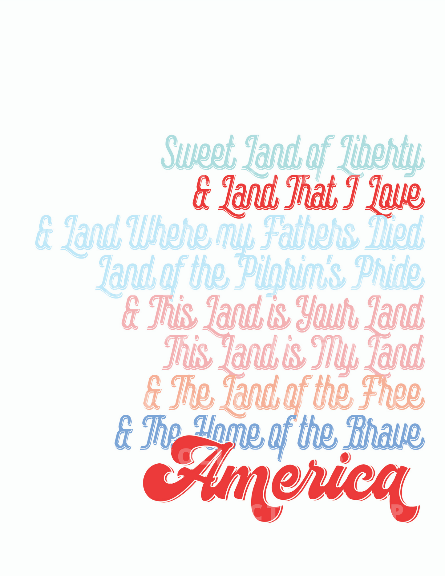 America, I Love You | Fourth of July Printable Party Set