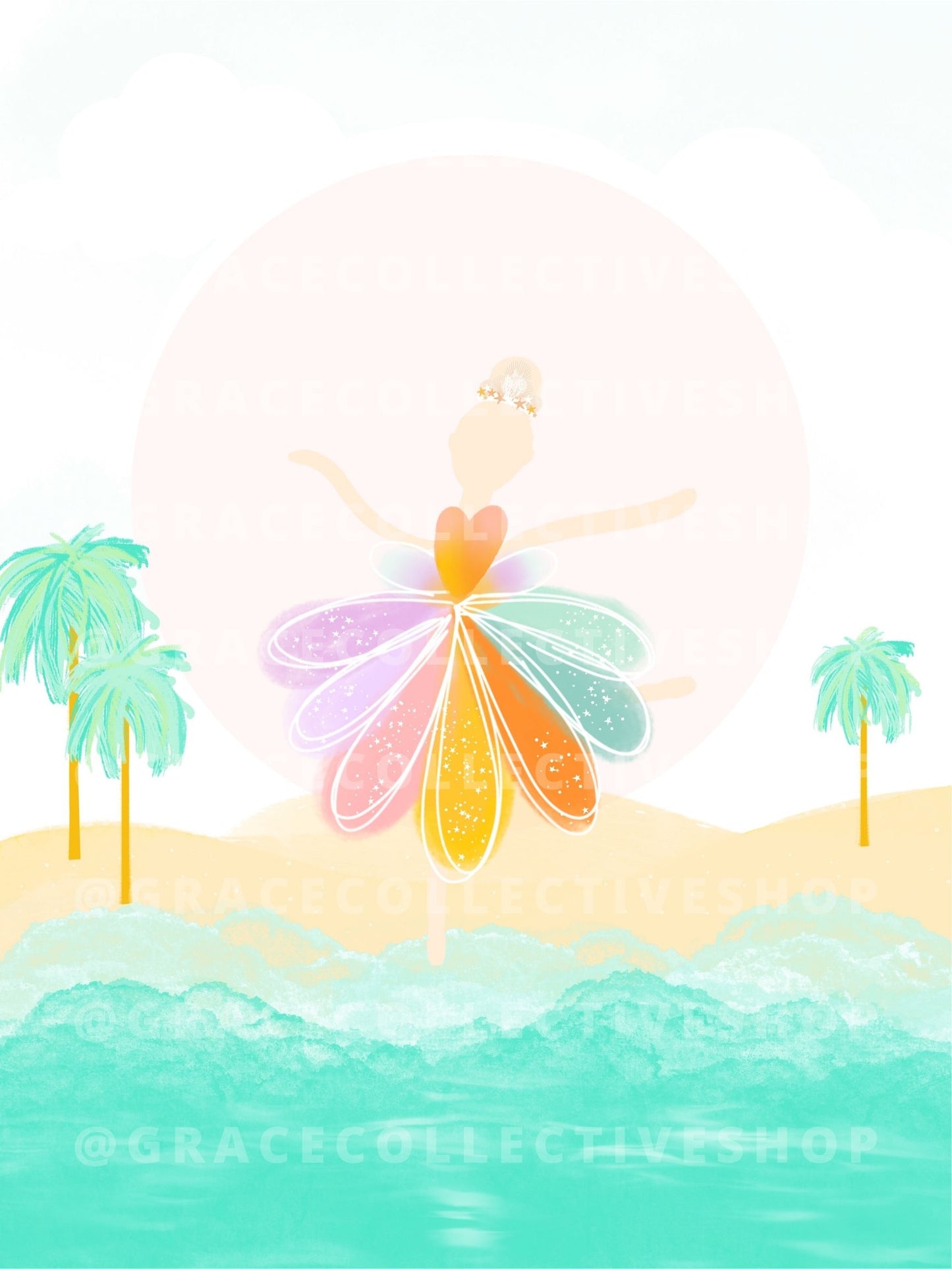 Concha de bailarina del sol | Arte imprimible