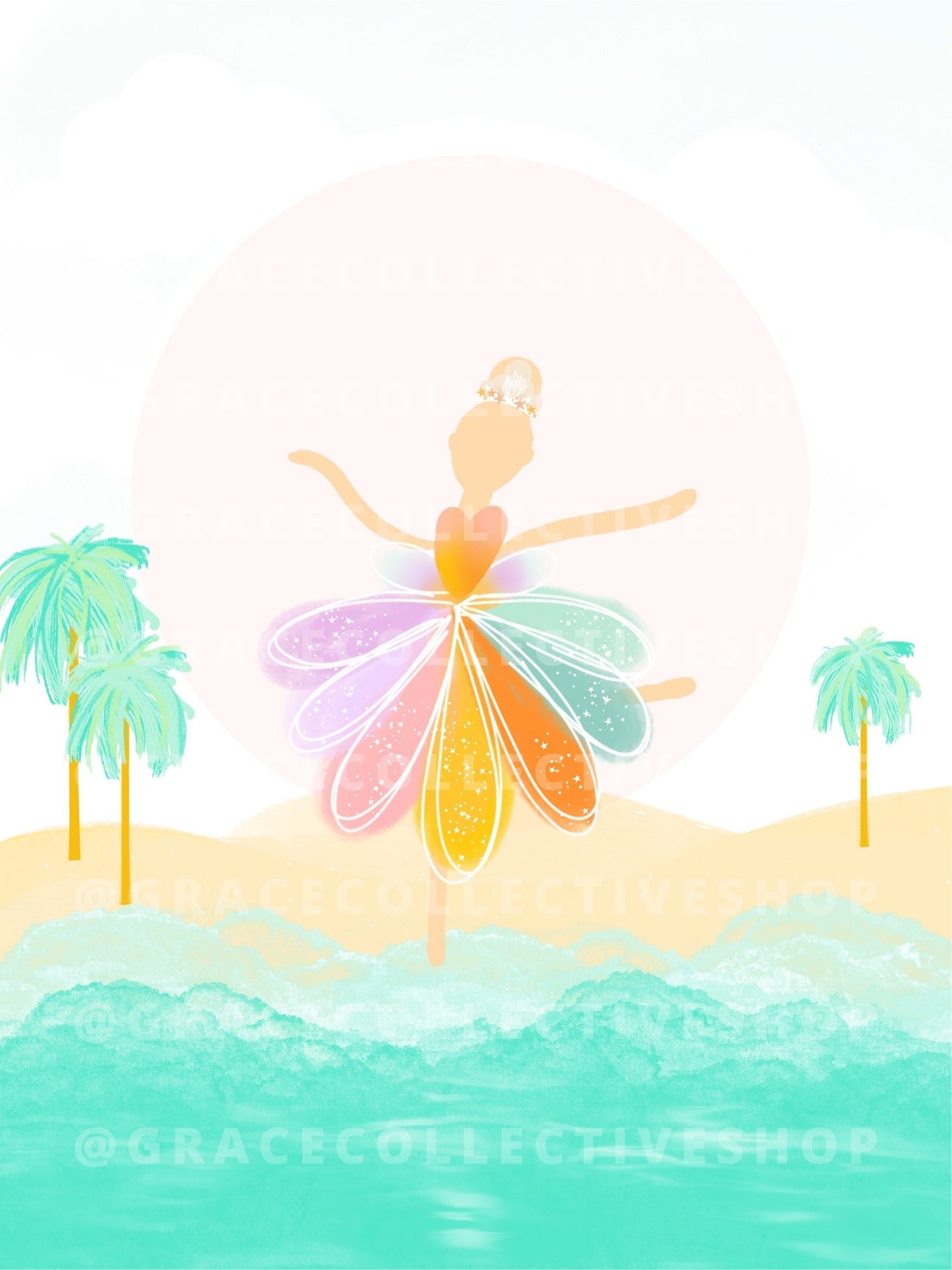 Concha de bailarina del sol | Arte imprimible