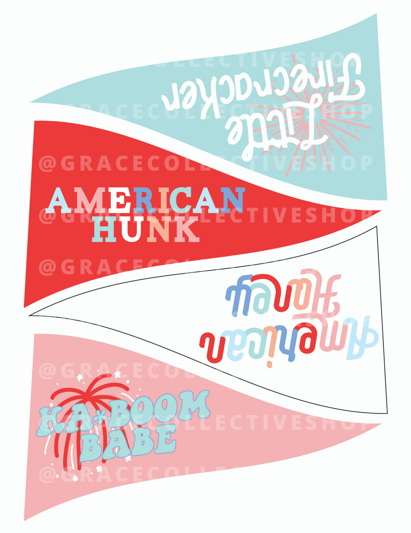 America, I Love You | Fourth of July Printable Party Set