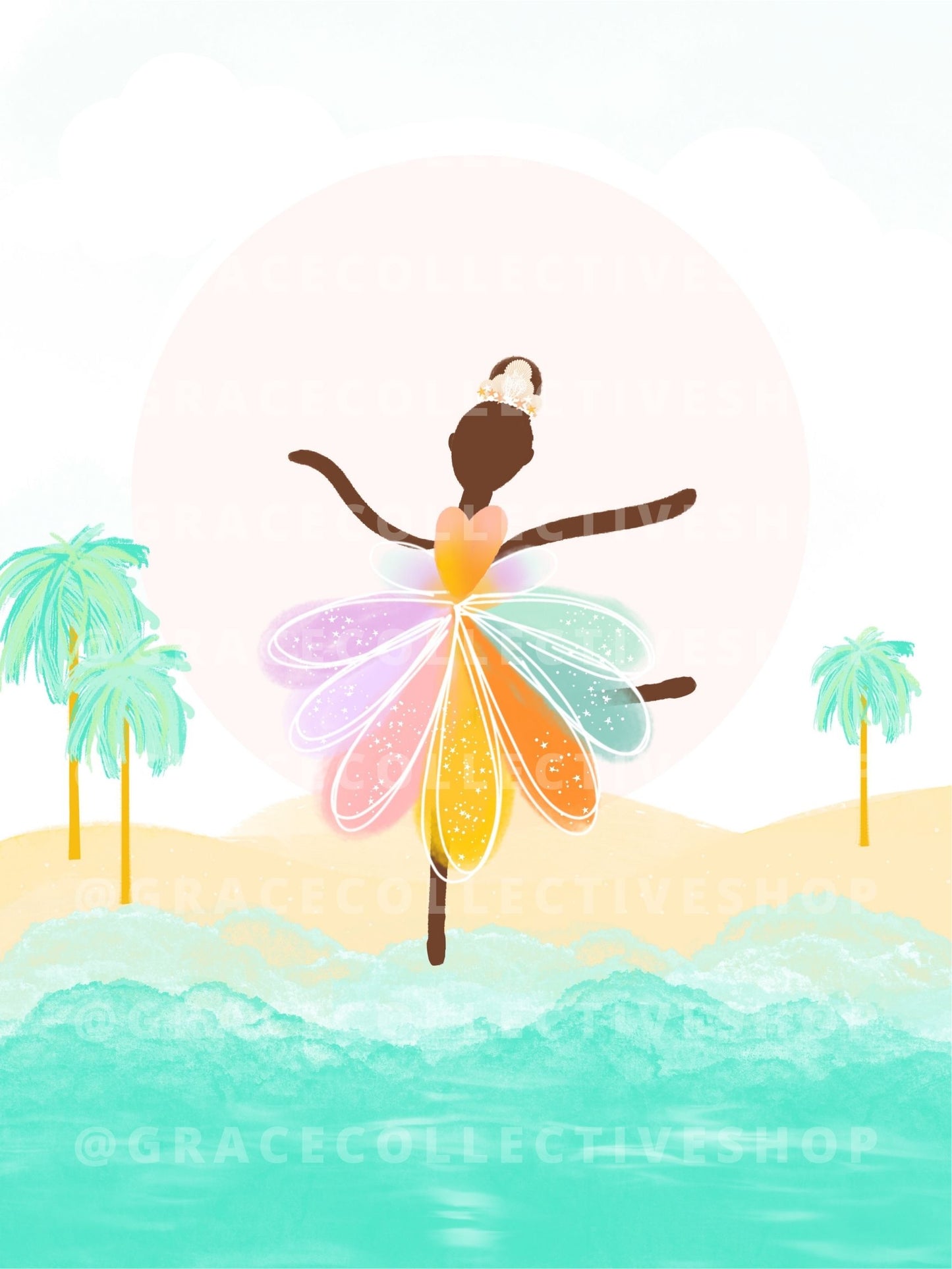 Concha de bailarina del sol | Arte imprimible