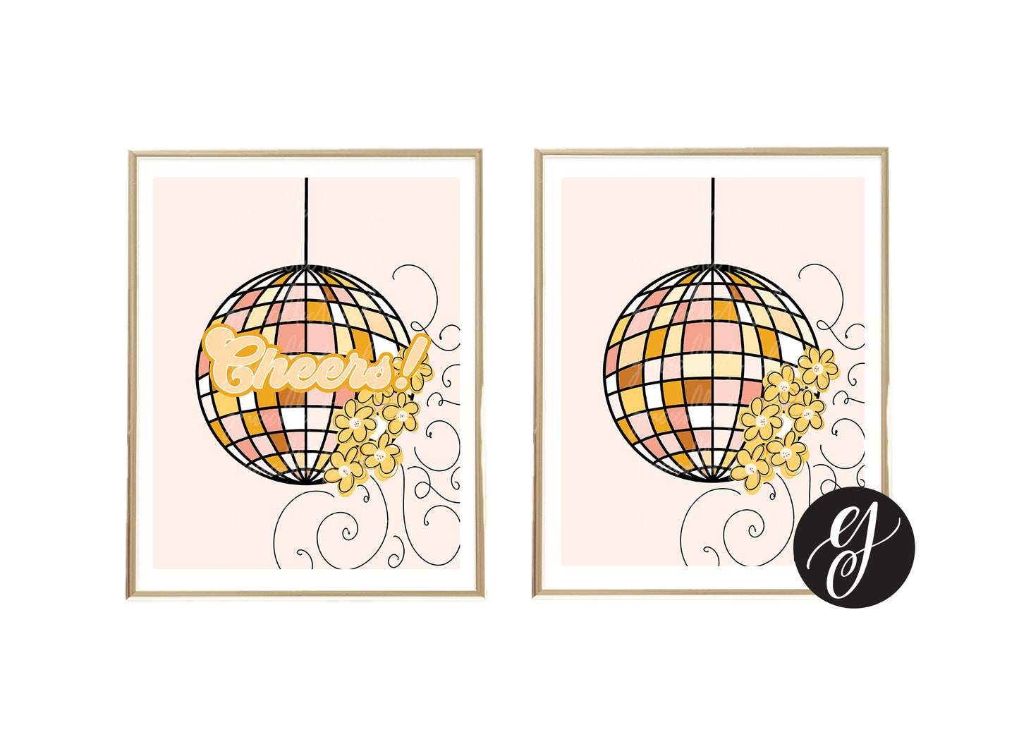 Gold Disco Ball | Printable Art