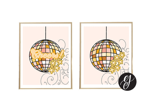 Gold Disco Ball | Printable Art