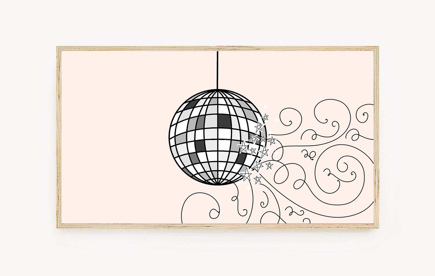 Bola de discoteca | Arte de TV enmarcado