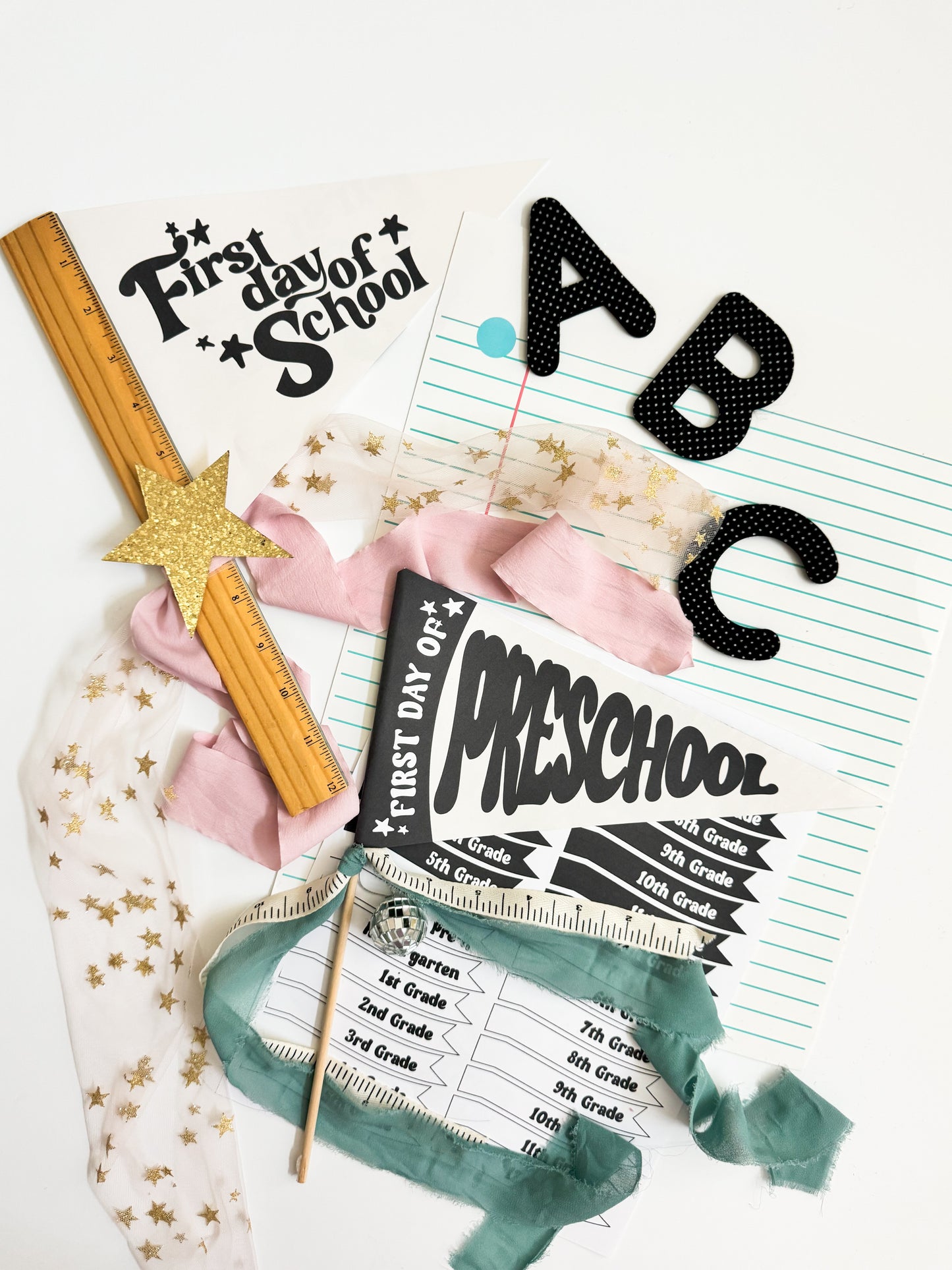 First Day of School Classic | Pennant Printable Set