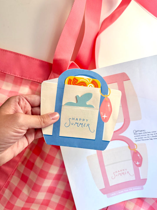 Summer Tote | Printable Gift Card Holder