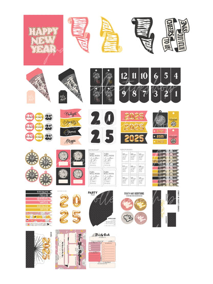 New Years 2025 | Printable Party Set