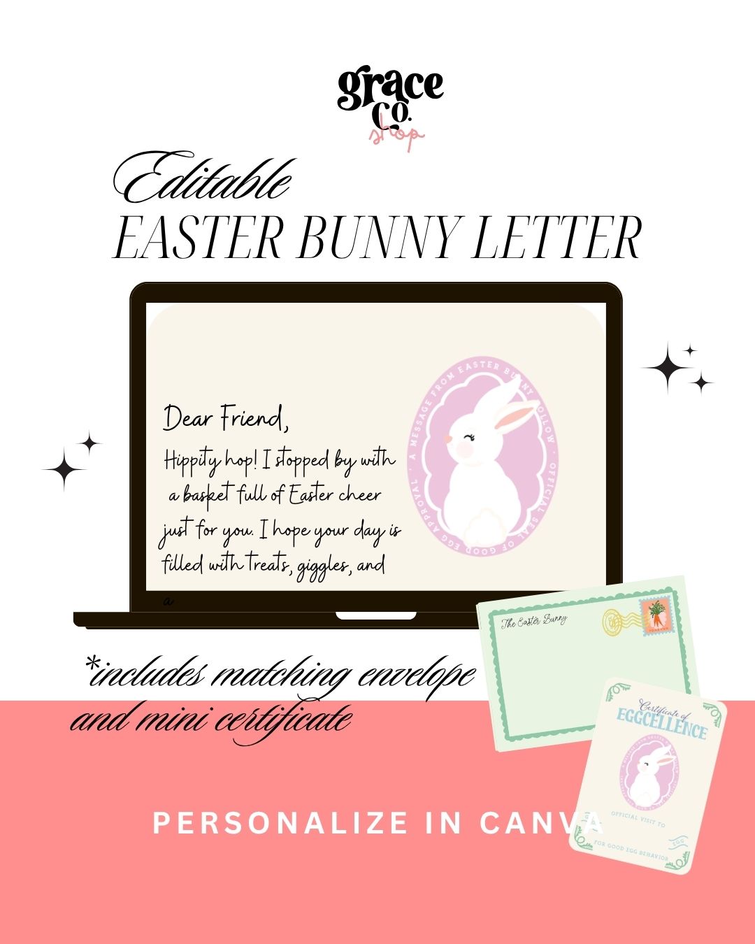 Editable Easter Bunny Letter | DIY Template