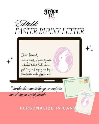 Editable Easter Bunny Letter | DIY Template