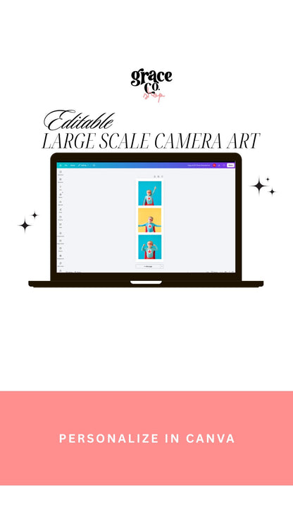 Large Scale Instant Camera Art | DIY Craft Template