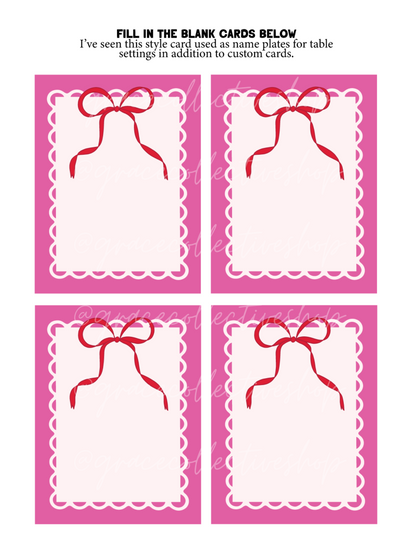 The Coquette Set (Valentine Edition) | Printable Party Set