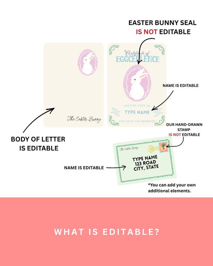Editable Easter Bunny Letter | DIY Template