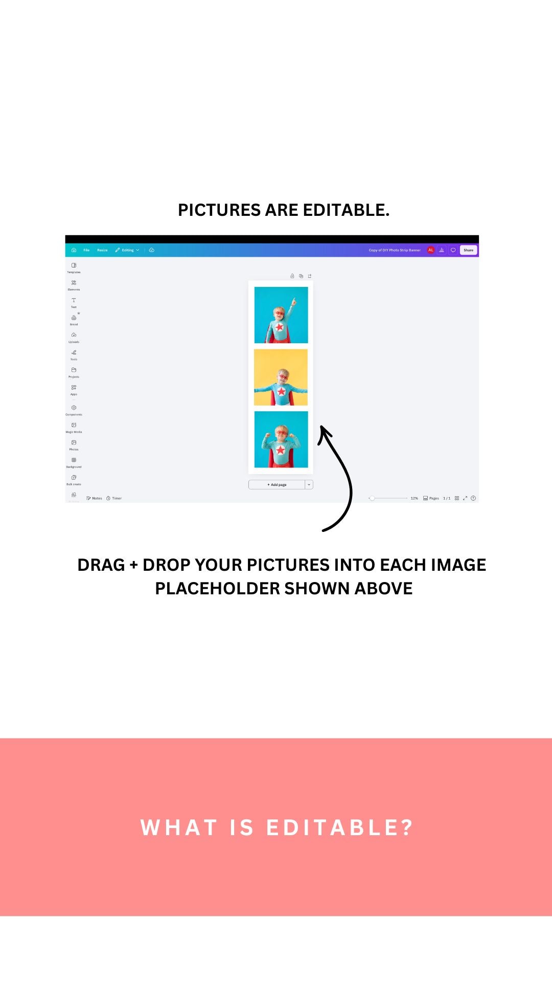 Large Scale Instant Camera Art | DIY Craft Template